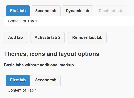 jQuery Mobile InlineTabs Widget
